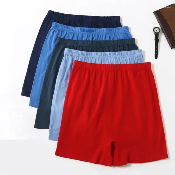 Underpants Herren Unterwäsche Boxer Casual Cotton Sleep Shorts Homewear Männer Solid Farbhubies locker bequem