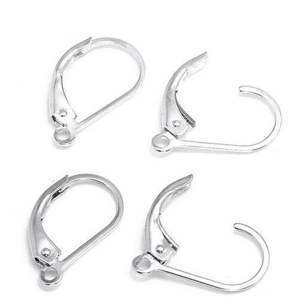 10 pçs / lote 925 Sterling Silver Brinco Fechos Ganchos Encontrando Componentes Para DIY Artesanato Moda Jóias Presente 16mm W230242B