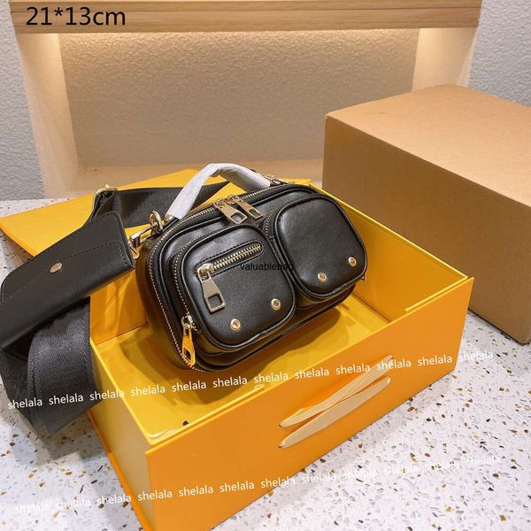 Unisex Luxury Utility Camera Crossbody Bags Designer 2-teilige Motorrad-Umhängetaschen Frauen für Mode kleine Klappen hohe Qualität mit gedruckten Blumen L21070801