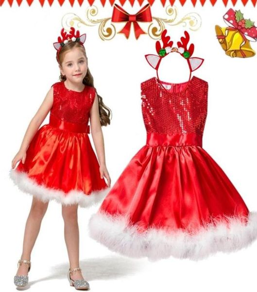 Girl039s vestidos bebê vestido de natal para meninas vermelho festa de natal princesa traje papai noel crianças feliz ano roupas presentes 2 3 47972970