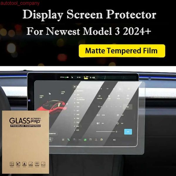 Novo protetor de tela de controle central para Tesla Modelo 3+ 2024 HD/Matte GPS Navegação Filme Anti-Explosão à prova de explosão Filme temperado