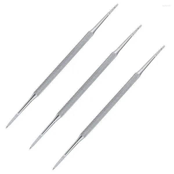 Kit per nail art 3pcs Acciaio inossidabile Pulle per unghie dei piedi per cuccioli a doppio lato cucchiaio spaiate per la rimozione degli strumenti per salone di casa fai da te