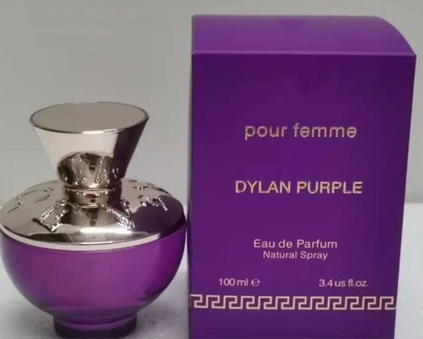 Premmierlash Marca Dylan Purple Profumo 100ml 3.4oz Profumi da donna Fragranza Pour Femme Lady Parfum Spray naturale Floreale Fruttato Odore lungo spedizione veloce