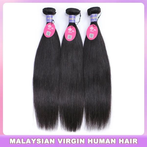 Trame Capelli umani vergini malesi diritti 08-28 Prezzo economico Estensioni dei capelli umani Tessuto Nessun groviglio Spedizione gratuita Queen Hair Produ