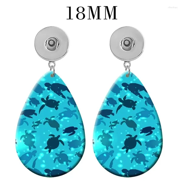 Orecchini pendenti MOM Girls Beach 12mm 18mm Bottone a pressione Goccia Acrilico Eardrop Ear Stud Gioielli fai da te V2080