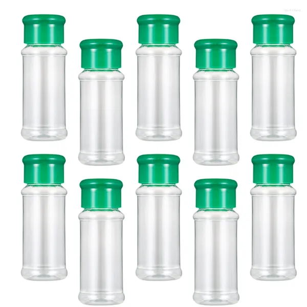 Conjuntos de louça 20 Pcs Castor Plástico Tempero Armazenamento Garrafa Spice Recipiente Preto Pimenta Sal Jar