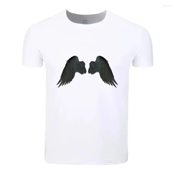 Erkekler Tişörtler Angel Wing Moda Pamuk Büyük Boyut Öğrenciler Yaz T-Shirt Kısa Kollu Erkek Erkek Erkek Kızlar Gömlek Tees Çocuk Tshirt