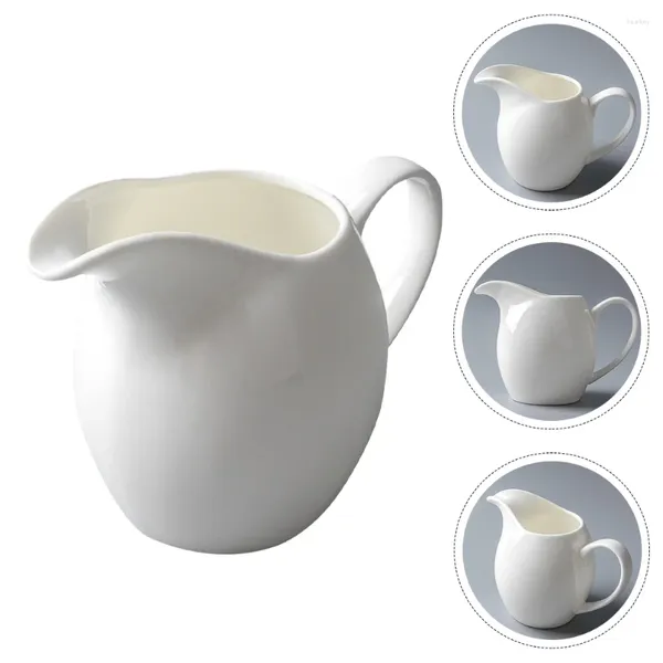 Conjuntos de louças Espresso Cafeteira Leite Jarro Chaleira Bife Estilo Simples Branco Derramando Molho Dispenser Household Pot