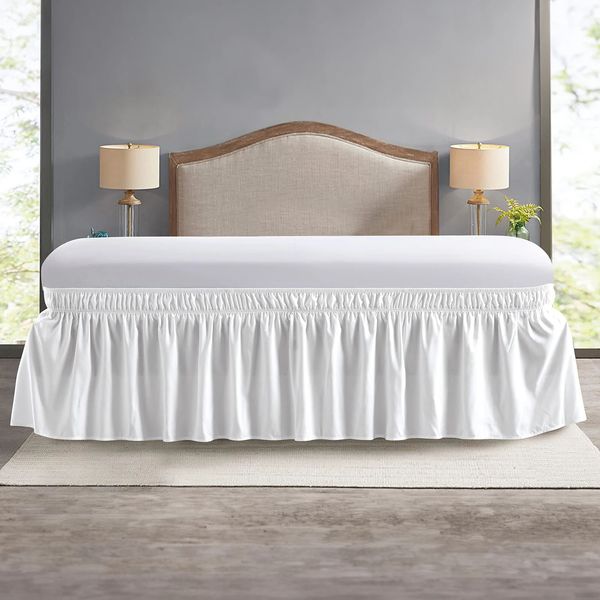 Ruffles de cama elástica Salia suave e confortável em torno da tampa resistente a desbotamento sem superfície Couvre Lit Protector 231227