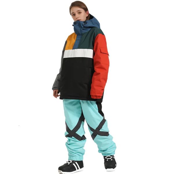 Tuta da sci per uomo e donna Giacca da neve e pantaloni Set da snowboard Abbigliamento sportivo da esterno Abbigliamento invernale Unsex 231227