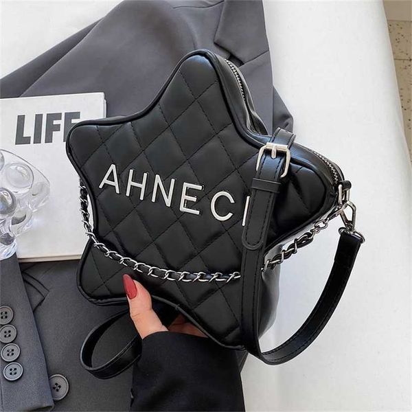 % 16 indirimli tasarımcı çantası yeni modaya uygun lingge kokulu stil omuz küçük ve fantastik moda beş sivri yıldız crossbody çanta