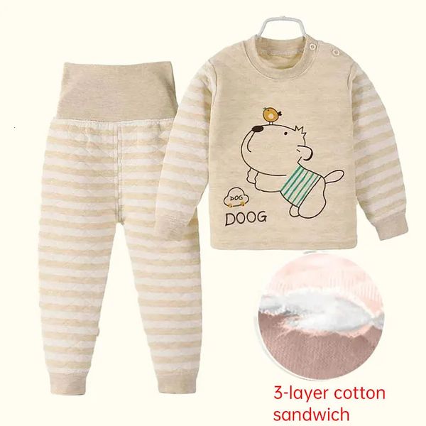 Kinder Sets Herbst Winter Thermo-Unterwäsche Set für Jungen Mädchen Verdicken Warme Baumwolle Kinder Kleidung Baby Schlafen Kleidung Pyjamas 231226