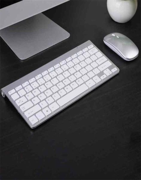 Мини -беспроводная перезаряжаемая клавиатура и набор мышей с USB -приемником водонепроницаемые 24 ГГц для ноутбука для ноутбука Mac Apple PC Computer 213123100