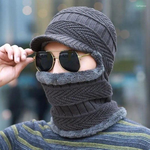 Boinas chapéu de inverno para homens críticos grãos chapéus mulheres lã de lã Balaclava máscara máscara máscara malha