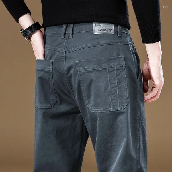 Pantaloni da uomo Primavera Autunno Tinta unita Abbigliamento da lavoro Pantaloni casual grigi Pantaloni larghi da jogging coreani Cilindro dritto Sport da uomo