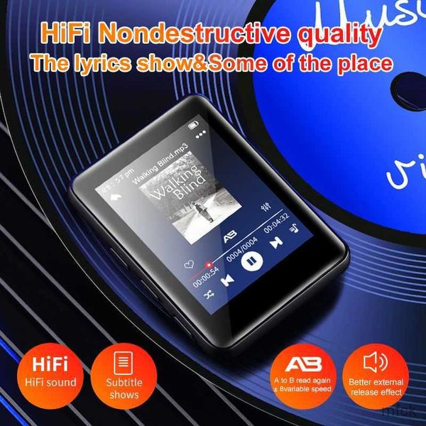 MP3 MP4 Players 2,5 polegadas Tela Cheia mp3 mp4 Walkman Versão Estudante Mini Ultra-fino Bluetooth Portátil Touch Screen mp5 Music Player Suporte para carro
