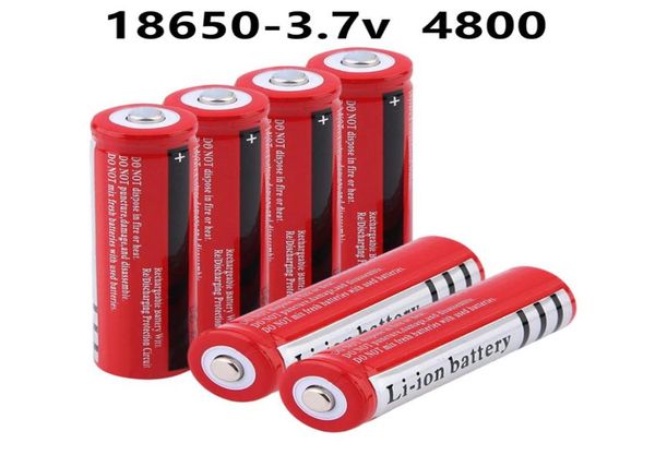 18650 Lityum Pil 37 V Volt 4800mAH BRC 18650 Power Bank Torch81270875520846 için şarj edilebilir liion pilleri