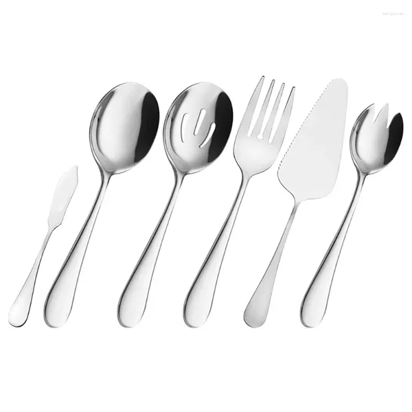 Dinnerware Sets Forkwarware de mesa e colher conjunto de talheres portáteis de talheres domésticos ocidentais de metal de aço inoxidável suprimento de cozinha