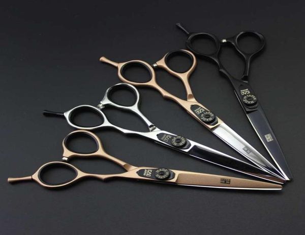 Nova tesoura profissional de corte de cabelo de barbeiro Kasho GF60 55 polegadas 60 polegadas 6cr Silverblackrose Golden9314449
