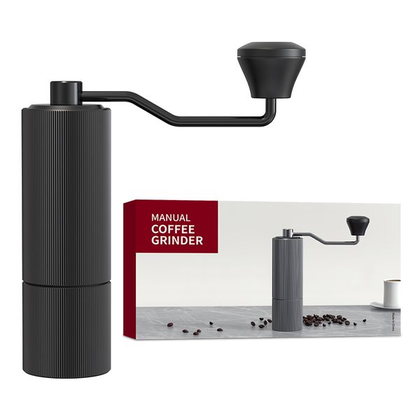 Manuelle Kaffeebohnenmühle, grober und feiner kornfreier Griff, Coffee Mate, Metallmühle, Kaffeemühle, manuell betriebenes Mahlen von Gewürzen, Kräutern