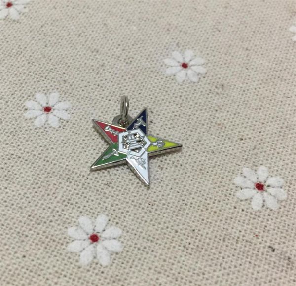 100 Stück werkseitig angepasster Small Chapter Eastern Star Charm Mauerwerk Schmuck Ma Anhänger vernickelt238u3509478