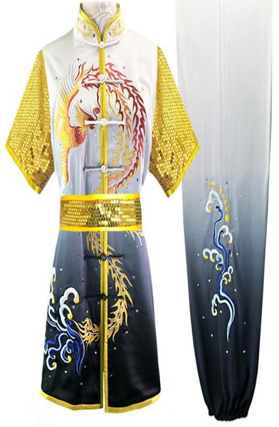 Uniforme chinês de Wushu roupas de Kungfu taolu roupa de artes marciais roupa changquan vestuário quimono de rotina para homens mulheres menino menina chil9142233
