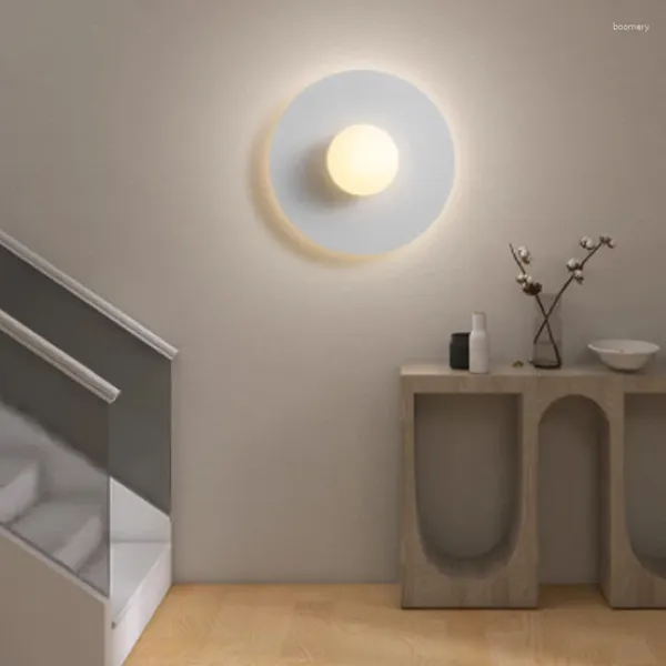 Lâmpada de parede luzes led lutas decoração para escadas de cabeceira de quarto que vive em redonda de decorações de casa leves aparelho wl6033