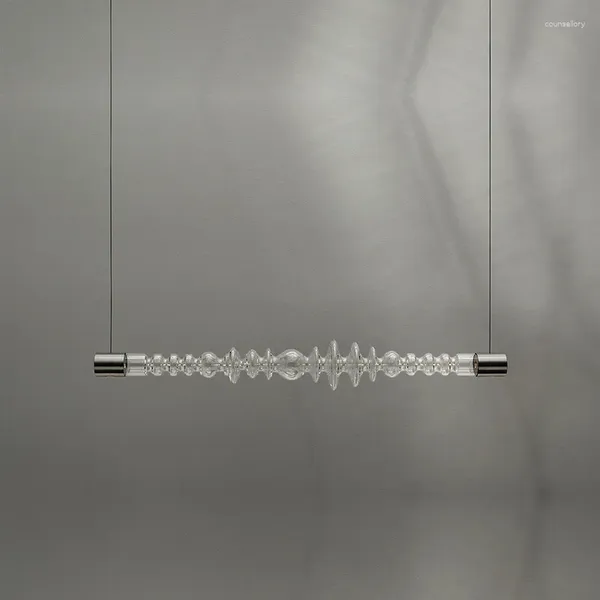 Lâmpadas pendentes Modern Minimalist Chandelier Designer Restaurante Creative Creative Dining Table Mesa de vidro Barra de lâmpada LED LED LED