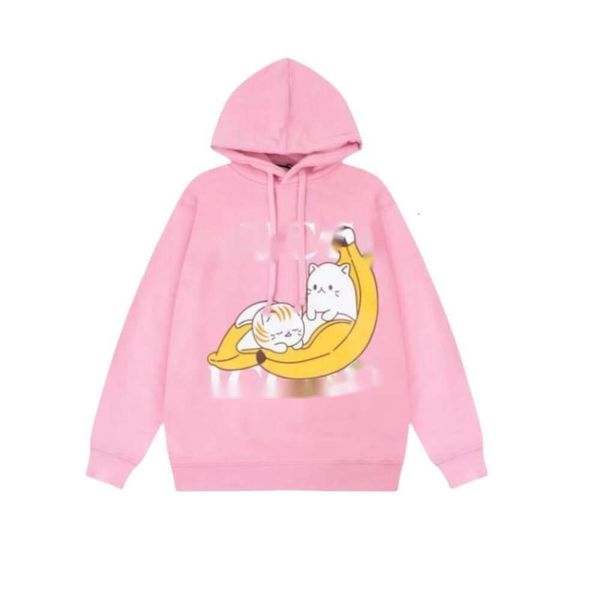 GGITY HOODIE Designer Moda Kadın Sweatshirtleri Yeni Marka Sonbahar/Kış Banana Kedi Karikatür Baskılı Kapşonlu Sweater Gevşek Fit Mizaç İşe