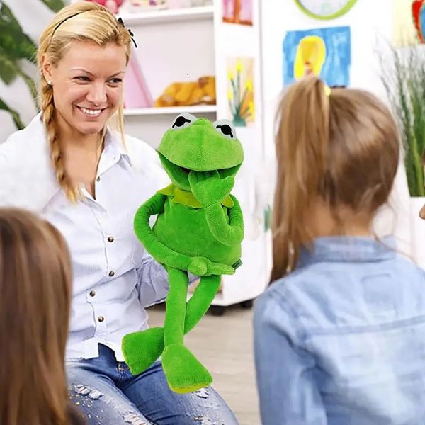 50 cm Plüsch Kermit Frog Sesam Straßen Frogs Puppe Die Muppets zeigen Plüschspielzeug Geburtstag Weihnachten Plüsch Stoffpuppe für Kinder 231227