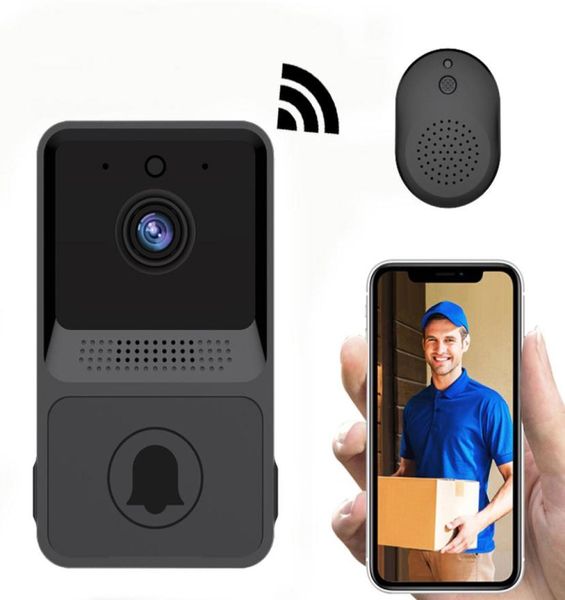 Câmera de vídeo sem fio campainha wi fi segurança campainha visão noturna intercom olho mágico ao ar livre casa inteligente monitor telefone voz do6032488