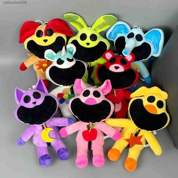 Animais de pelúcia de pelúcia sorrindo criaturas boneca de pelúcia brinquedos dos desenhos animados presentes colecionáveis para crianças fãs adultos aniversário anime jogo figurel231228