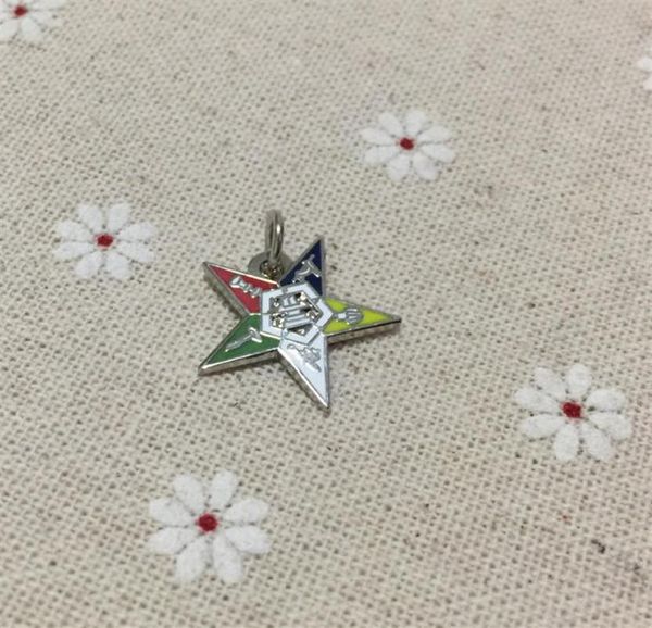 100 Stück werkseitig angepasster Small Chapter Eastern Star Charm Mauerwerk Schmuck Ma Anhänger vernickelt238u8037972