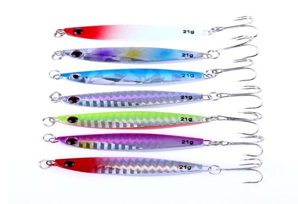 Hengjia 50pcs Yeni kurşun metal balıkçılık cazibesi tatlı su bas pesca yemleri ile demir kaplama balıkçılık mücadelesi 21g 7cm sazan balıkçılık30965175136