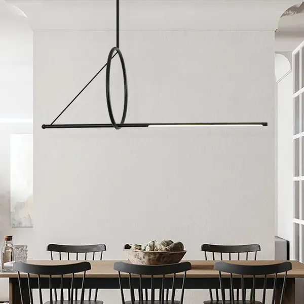 Lampade a sospensione Luci a led anelli moderni designer sala da pranzo soggiorno tavolo da cucina striscia di arredamento per la casa accessori per interni