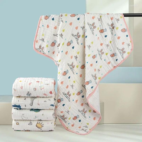 Coperte garza di cotone coperta bambino super morbido wrap swaddle a secco rapido ragazzo da bagno passeggino da bagno 110x110cm