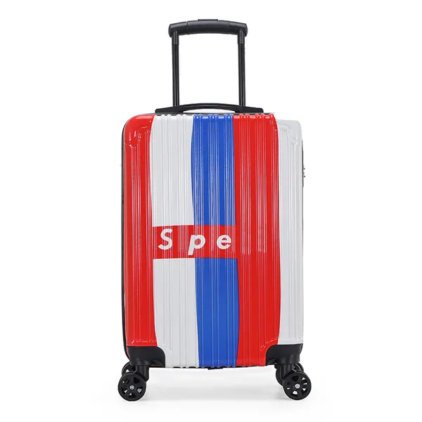 CON LOGO Trolley da 20 stili Borsa da viaggio da 20 pollici Scatola regalo con cerniera Scatola da imbarco con ruota universale Bagagli per studenti Nuova valigia di moda 240103