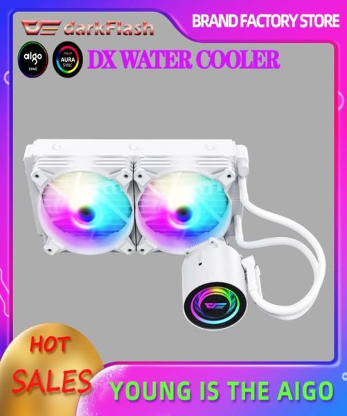 Fãs Coolings DarkFlash PC Case Water Cooler Computador CPU Fan Cooling Radiador Líquido Integrado para Intel LGA 2011115XAM3AM47004461