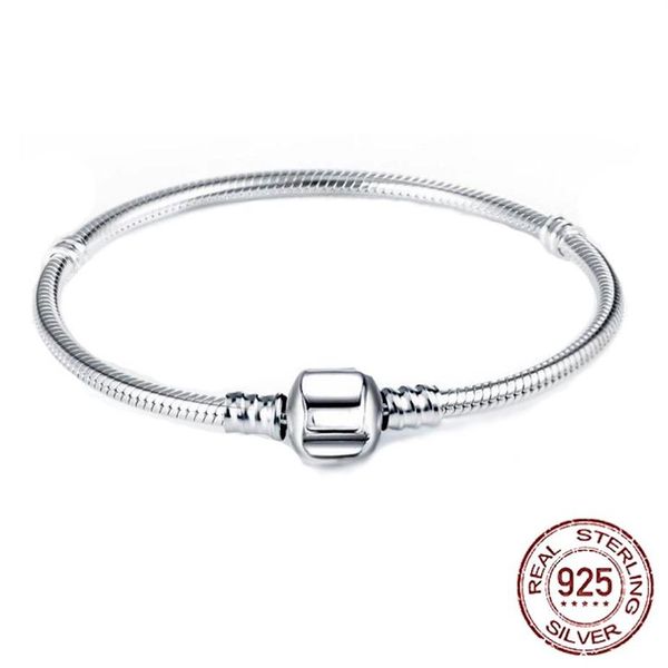 Bracciale per fascino a catena Silver 925 con Ale S925 Logo Fit perle fai -da -te incante