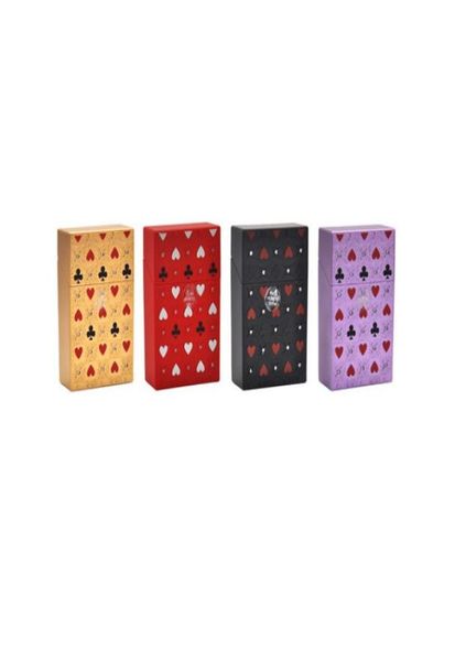 Capa de caixa de cigarro de plástico estilo poker 87mm55mm22mm suporte de caixa de cigarros de plástico rígido caixa de tabaco 6468664