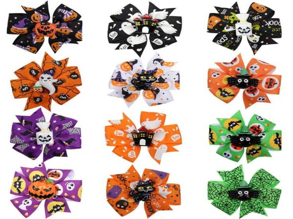 American Halloween Childrens Pretty Cartoon Stamping Hairpins NABINA CINETTO PARTITS Barrettes Kids Hair Bows GD5893579698