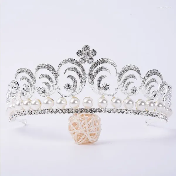 Clip per capelli barocchi perle di strass di lusso di lusso perle perle a corta di tiara cristallo diadema diademi Accessori per matrimoni Accessori per matrimoni