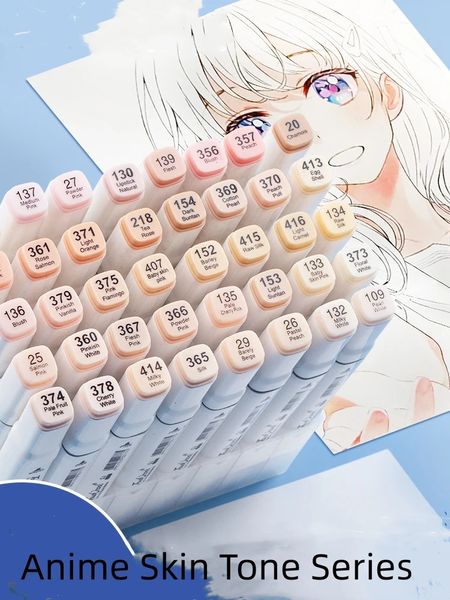 Touch Marker Pen Ske Set Set Art Manga Painting Double Head быстро высыхает масляная мягкая головка акварель 231227