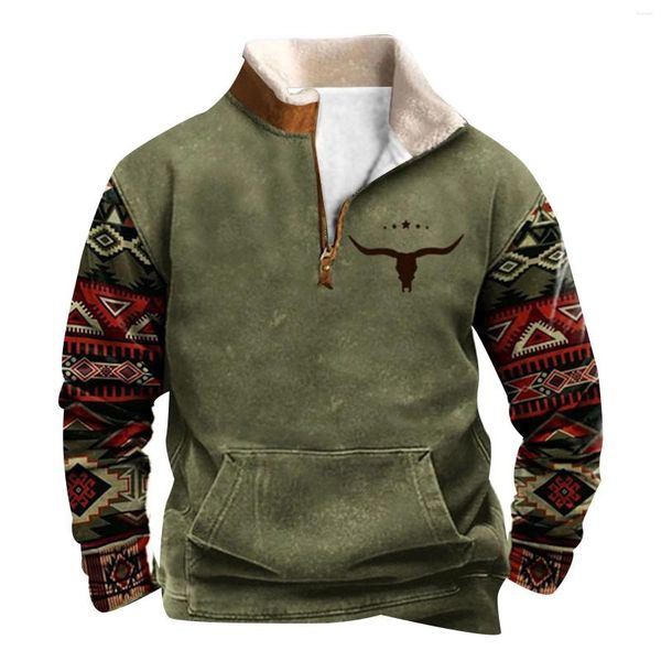 Felpe con cappuccio da uomo Moda casual da uomo Tendenza stampata a maniche lunghe con bottoni Giacca cardigan Atletica Sudadera Running