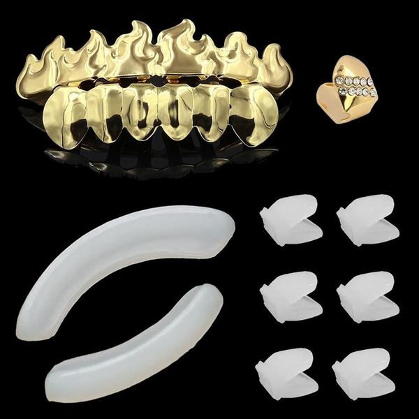 Livello alimentare hip hop grillz dente dente dente denti denti griglia di cera bianca per denti per denti Grillz per intero251j