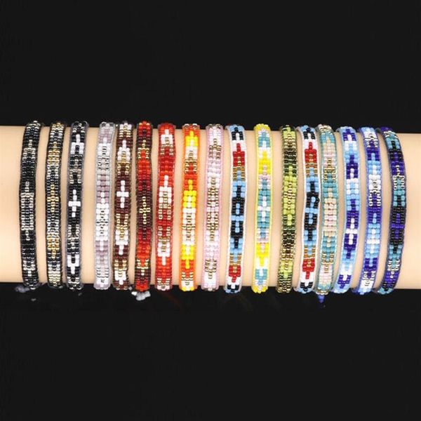 VSCO GIRL Kreatives geflochtenes Armband, Reisperlen, Armbänder, handgefertigt, neue DIY-Pony-Perlen, 19 Farben, Whole254M