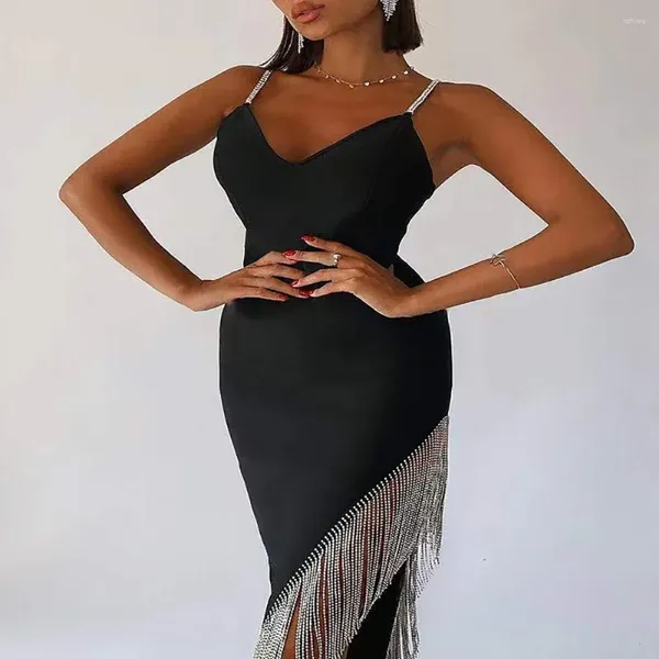 Vestido de saia de dança latina para mulheres, suspenso sexy de festas longa e noite salão de jazz salsa moderna fantasia