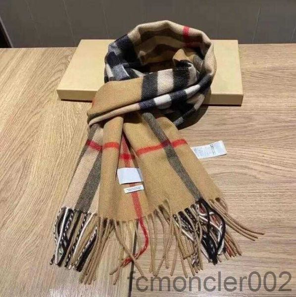 Neues Top-Designer-Schal für Damen und Herren, Modemarke, Schals aus 100 % Kaschmir für den Winter, lange Schals für Damen und Herren, Größe 180 x 30 cm, Weihnachtsgeschenk-Schal zum Wickeln QFHM