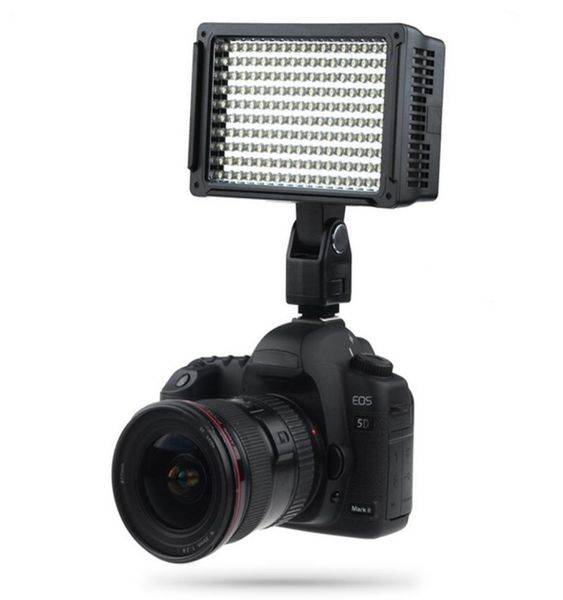 Lightdow pro alta potência 160 led luz de vídeo câmera filmadora lâmpada com três filtros 5600k para dv canhão nikon olympus câmeras ld7556149