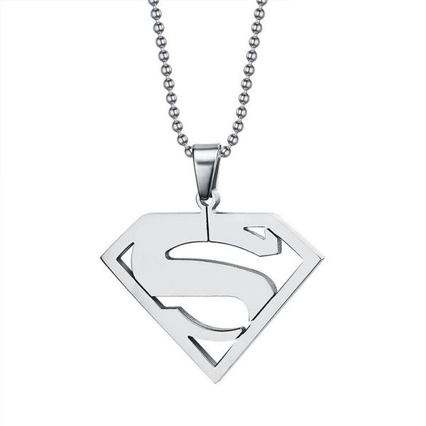 Superman Pendeplanated Superman Colares Pingents Jewelry for Men Women PN-002289L